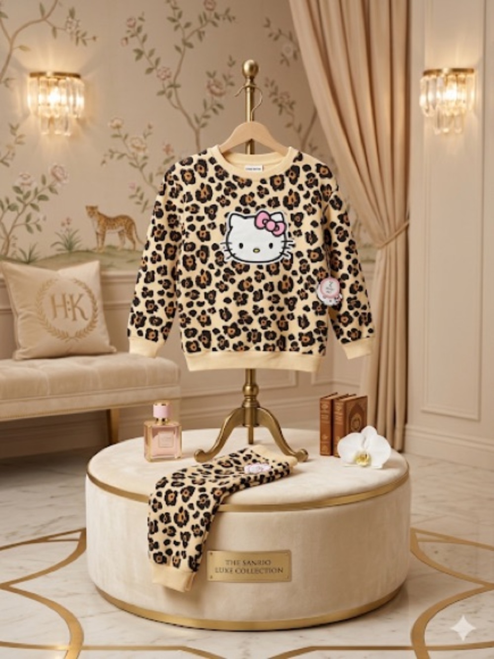 The Sanrio Luxe Collection: Leopard Print Two-Piece Set
